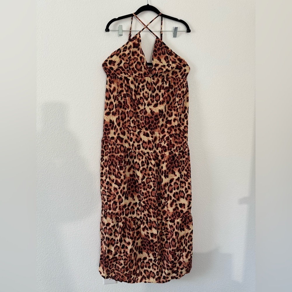 American and beyond stunning cheetah print dress